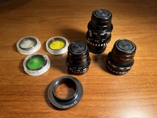 Kiev-16U Soviet Vintage Cine Lens Set 12mm 20mm 50mm + RAF Camera MFT Adapter