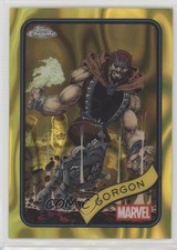 2025 Topps Chrome Marvel Comics Yellow Lava Refractor Gorgon #195 1j8b