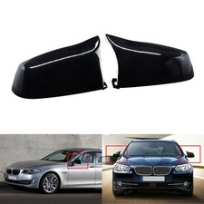 2x Außenspiegel Spiegelkappe Abdeckungen Schwarz für BMW E60 E61 F10 F11 E63 E64