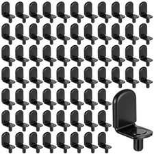 100 PCS Black 5mm Shelf Pins  Pins L-Shaped Metal Shelf Support Pegs with Ru...