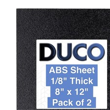 8" x 12" ABS Plastic Sheets - 1/8 Inch Thick, Heat Moldable & Textured