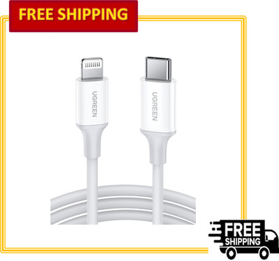 UGREEN MFi Certified USB C Soft PVC Cable Compatible with iPhone iPad AirPods