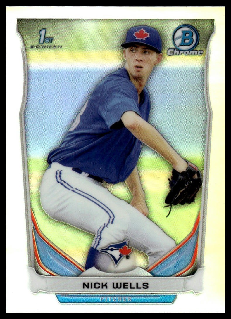 2014 Bowman Draft #CDP89 Nick Wells Chrome Refractor