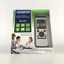 Olympus WS-852 4GB USB Stereo Handheld Audio Digital Voice Recorder. New Sealed