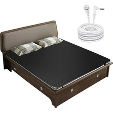 Earth Mat Grounding Pad for Bed Conductive Carbon Leatherette Mattress Cover Pad