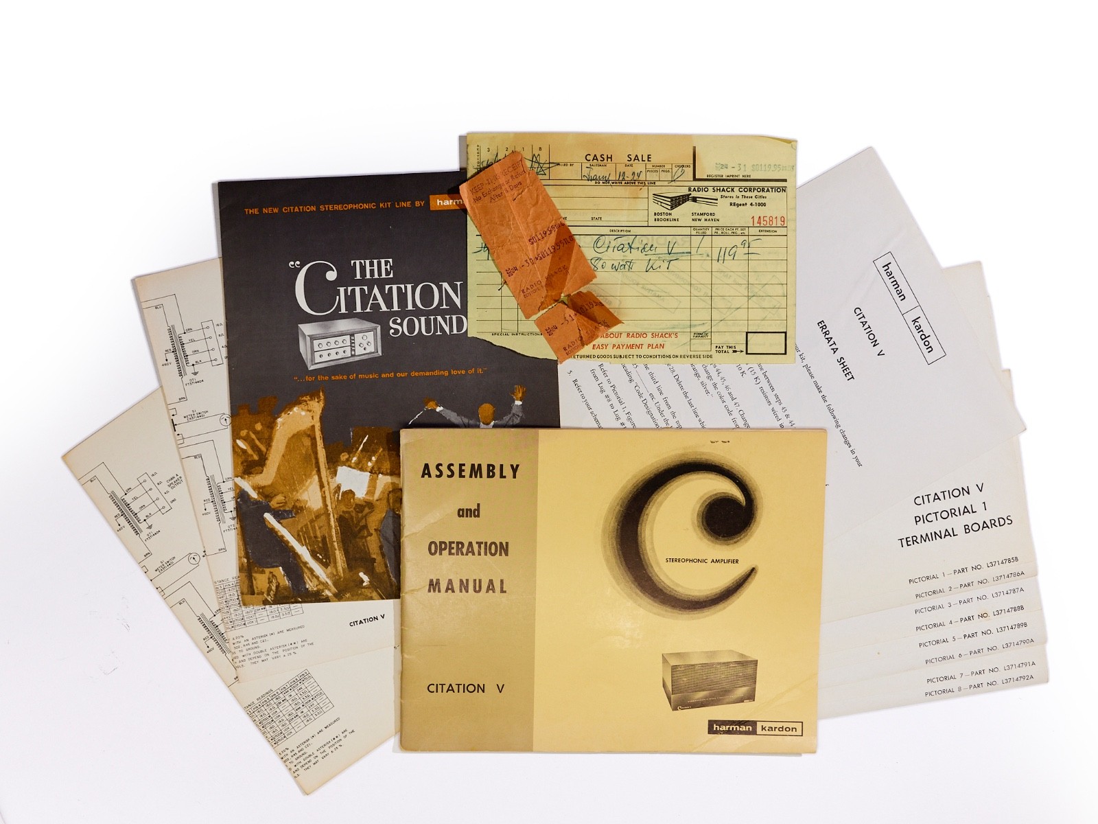 HARMAN KARDON Citation V Instruction MANUAL Schematics & MORE! Vintage HI-FI #A