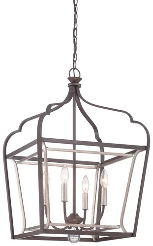 Minka Lavery 4344-593 Astrapia 18"W 4 Light Full Sized Pendant - Silver - Picture 1 of 1