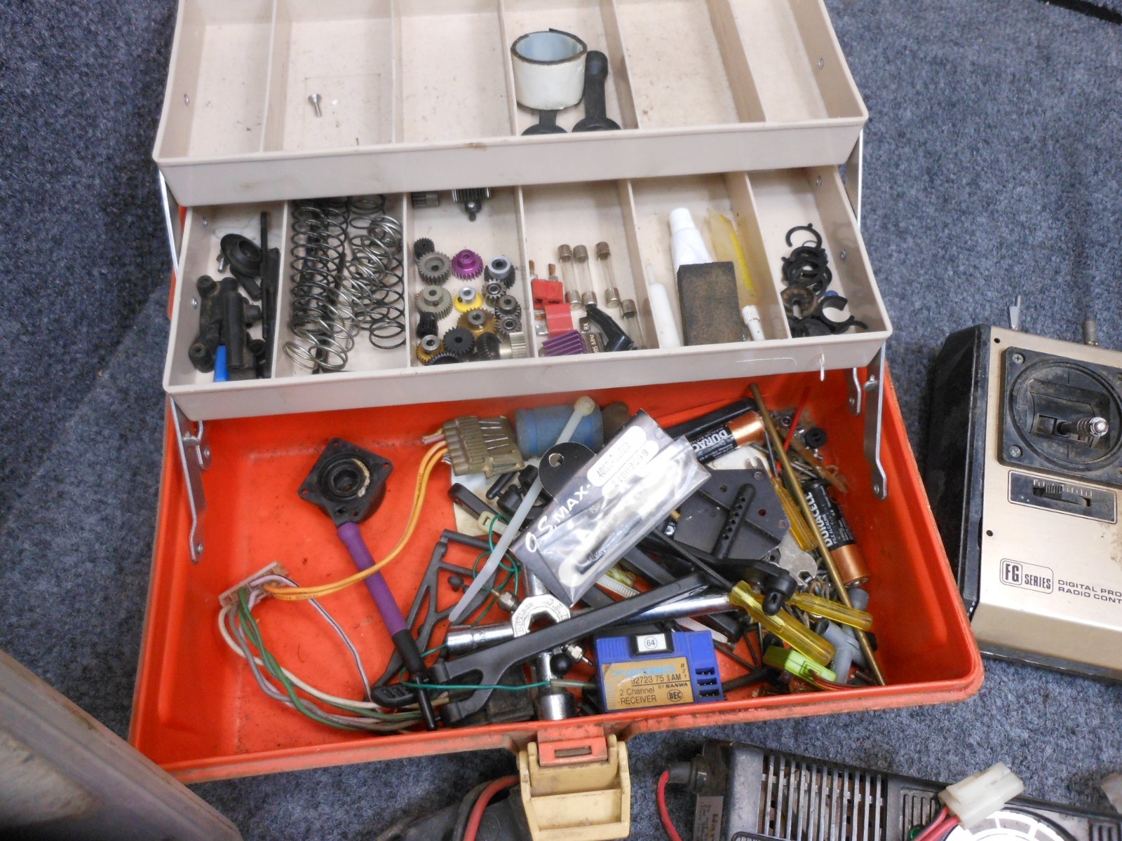Old Rc Controllers Large Vintage Lot of RC Plane Controls and Parts huge lot Accessories ...