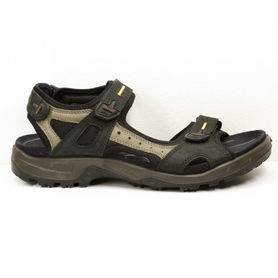 ECCO Yucatan Outdoor Hiking Sport Sandals Leather Black Mens