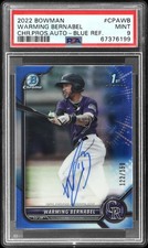 2022 BOWMAN CHROME PROSPECT AUTOS #CPAWB WARMING BERNABEL 122/150 PSA 9 AUTO