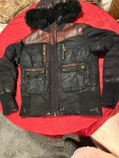 Vintage Women’s Pele Pele Jacket Black With Leather Patches Large *SUPER RARE*