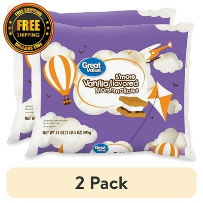 Great Value S more Vanilla Marshmallows, 21 oz (Pack of 2)