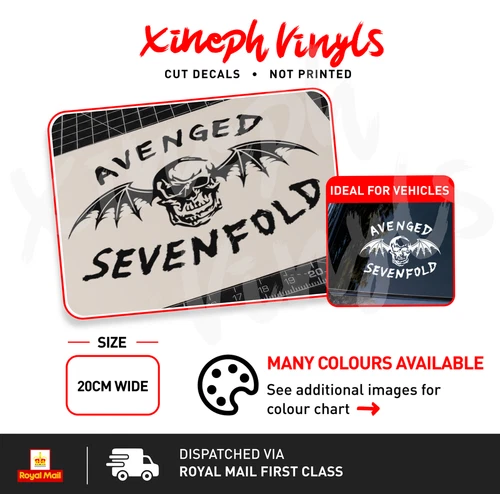 Avenged Sevenfold Death Bat vinyl sticker decal cd skin car van truck window ax7