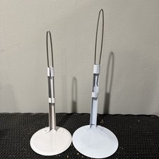 Set of 2 Doll Stand 4  4 1/2  Base Straight holder Metal Stand 15 