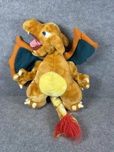 Vintage 1999 Nintendo Game Freak Play-By-Play Pokemon CHARIZARD 16” Plush