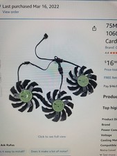 75mm GPU Fan Gigabyte Aorus Gtx 1060 1070 1080 1070ti 1080ti 960 970 980 Fan X 3