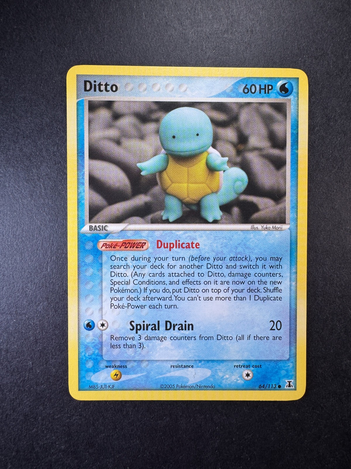 2005 Pokemon Ditto (Squirtle) EX Delta Species 64/113 Non-holo