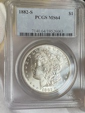 1882 S Morgan Dollar PCGS MS64 Certified Silver Coin #49