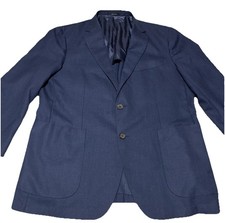 SUITSUPPLY Havana Blue Pure Wool Blazer Jacket Sport Coat Suit Modern Mens Italy