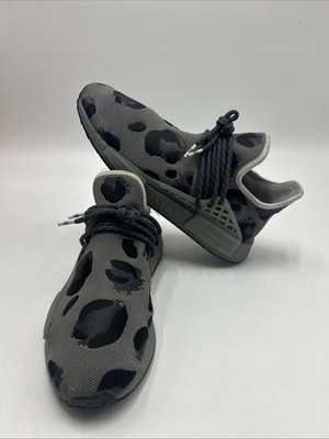Adidas Pharrell Williams NMD Hu Animal Print Grey ID1531 Sneakers Mens Size 11