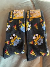 2 Pair Minion Crew Socks