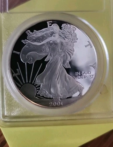 2001-W American Silver Eagle Proof Coin 1 Oz ALBUM COIN key Date