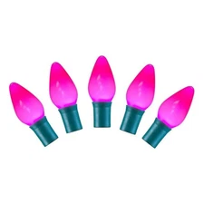 Vickerman 16' Color Box C7 LED Christmas Light Set in Pink Finish