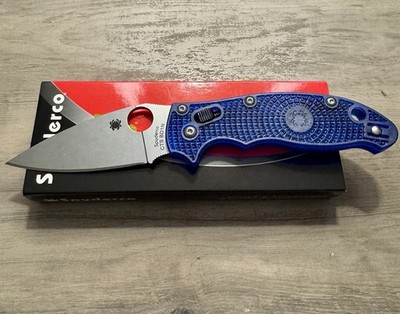 Spyderco Manix 2 Lightweight Translucent Blue Pocket Knife C101PBL2