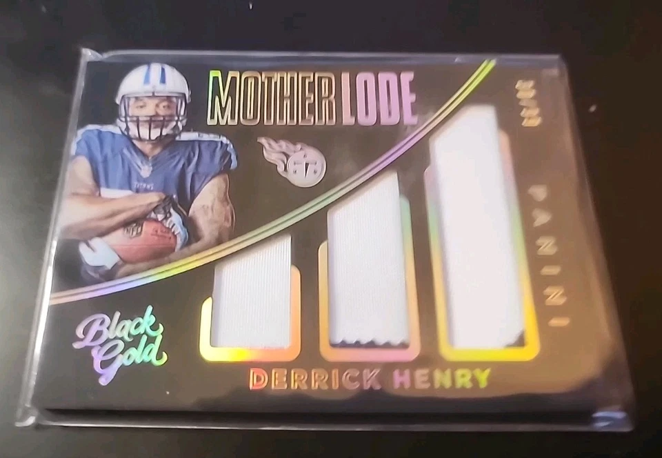 2016 Black Gold Derrick Henry Mother Lode Gold Rookie RC Patch /99 Player Worn - Image 2 of 4