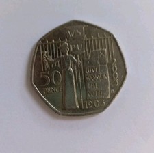 2003 Suffragettes 50p Coin Circulated - Available on eBay
