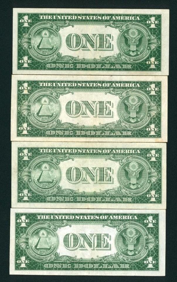 (( 4 NOTES )) $1 1935 Silver Certificate Note ** PAPER CURRENCY ...