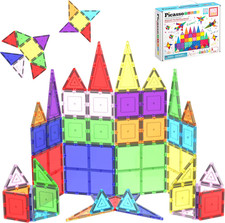 60 Piece Set 60Pcs Magnet Building Tiles Clear Magnetic 3D Blocks Construction P