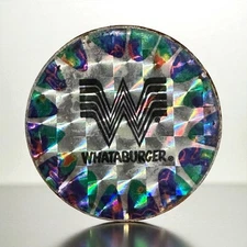 Whataburger Promotional Pog Slammers Metal Prism Milk Cap VTG 90s