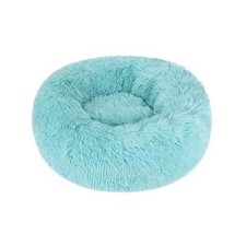 Donut Plush Pet Dog Cat Bed Fluffy Soft Warm Calming Bed Sleeping Kennel Nest