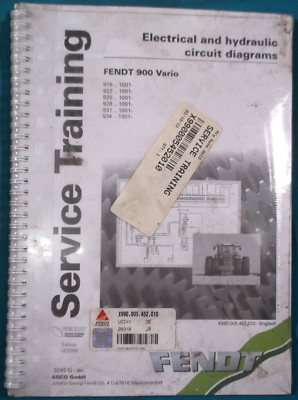 FENDT 919 922 925 928 931 934 TRACTOR ELECTRICAL & HYDRAULIC DIAGRAMS MANUAL