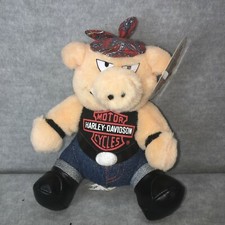 Harley-Davidson Plush Motorcycle Pig/Hog Stuffed Animal Play By Play Tag Vtg
