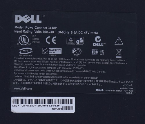 DELL POWERCONNECT 3448P 48-PORT GIGABIT ETHERNET SWITCH - Picture 5 of 5
