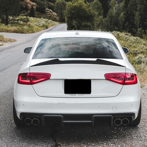 REAL CARBON For Audi A4 S-line S4 B8.5 2013-16 Rear Bumper Diffuser Lip Spoiler - Bild 7 von 12