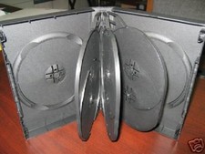 50 NEW MULTI-8 DVD CASES, BLACK,TOP QUALITY, SF003 SALE
