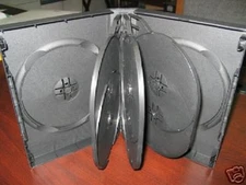 50 NEW MULTI-8 DVD CASES, BLACK,TOP QUALITY, SF003 SALE