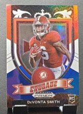 2021 Prizm #165 DeVonta Smith RC CRIMSON TIDE CRUSADE Red White & Blue Prizm🏈