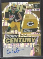 CHRISTIAN WATSON 2022 DONRUSS ELITE GOLD TURN OF CENTURY ROOKIE AUTO RC #D 3/5