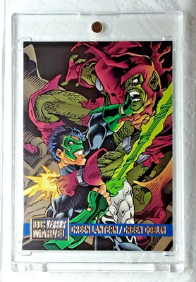 1995 DC Versus Marvel Base Trading Card 74 GREEN LANTERN VS GREEN GOBLIN
