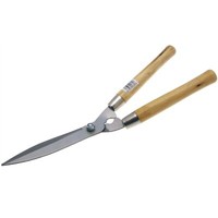 Steel Hedge Shears 8 Blade Wooden Handle Hedges Grass Shrubs Garden Bushes