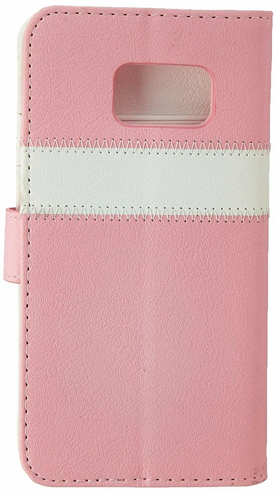 AceAbove Premium PU Leather Flip Cover for Samsung Galaxy S6 Edge - Pink - Image 2 of 3