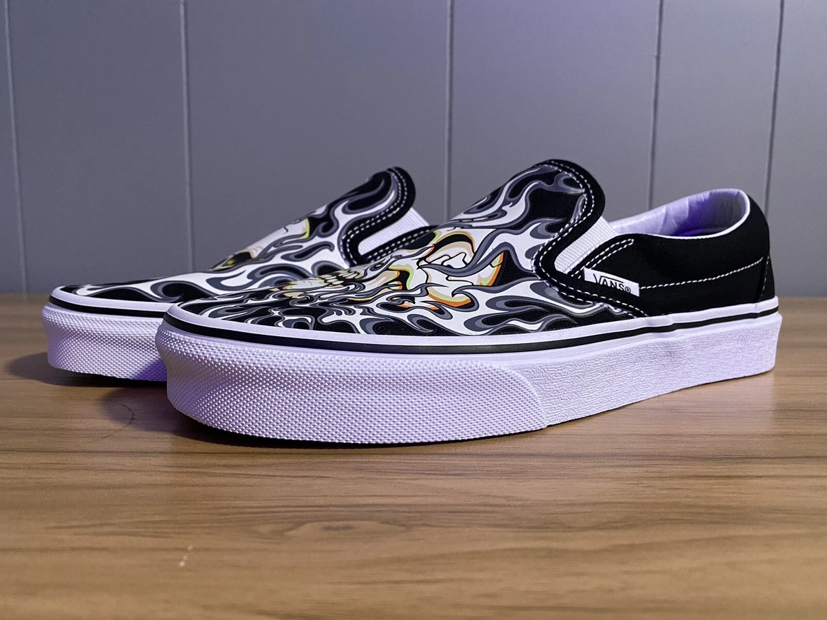 Vans Men's Classic Slip On, Fruit Skull/Black/White