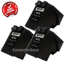 3pk Black Ink Cartridge For 901XL Officejet 4500 J4524 J4540 J4550