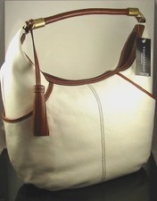 Tignanello White Pebbled Leather Hobo Shoulder Hand Bag Msrp $159.00 Nwt