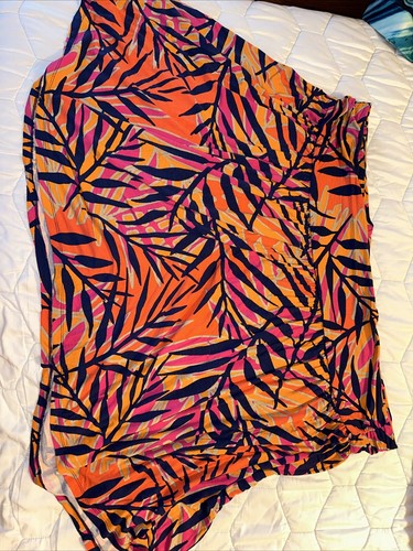 Jupe Longue Lane Bryant Imprimé Floral Rose - Taille 26/28, Neuve Avec étiquette
