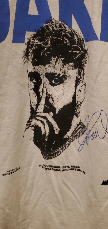 Camiseta Jake Paul VS Mike Tyson de NY Fanatics Show 1 de 1000 - Talla Pequeña Foto 3 de 4